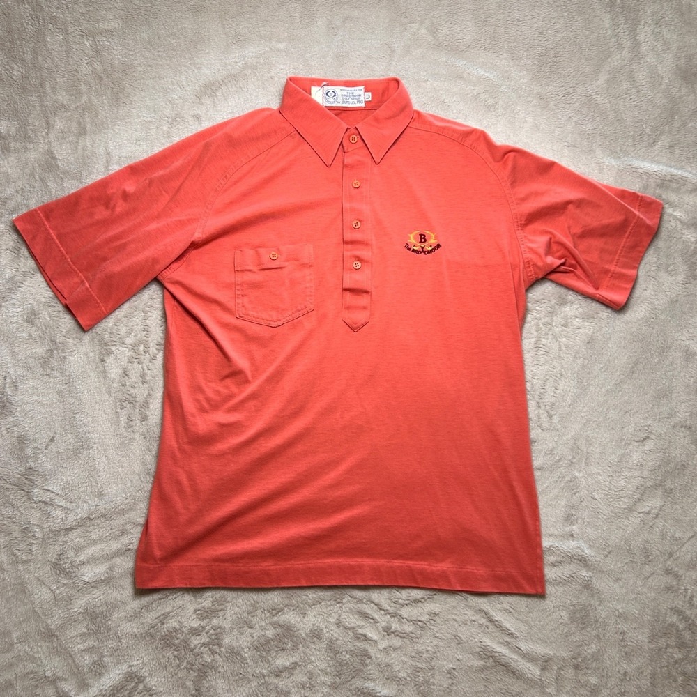 Vintage Pickering Polo Golf Shirt Mens L Pocket Pink The Broadmoor Knit Casual‎